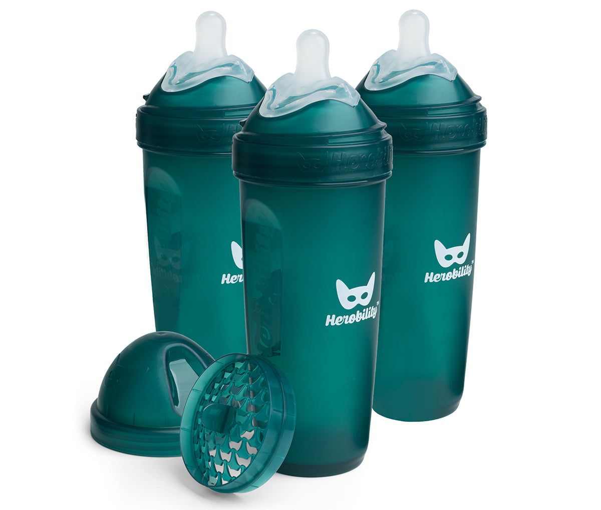 3-pack Baby Bottles 340 ml – Dark Green