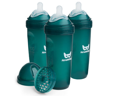 3-pack Baby Bottles 340 ml – Dark Green