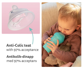 Dobbelt anti-kolik Sutteflaske LT 140 ml Sort